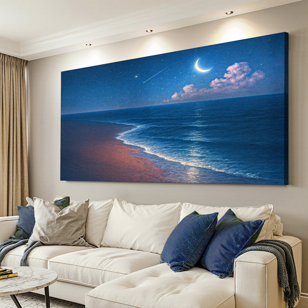 Beach Shoreline Coastal Wall Art V – Ocean Landscape Print for Home Decor