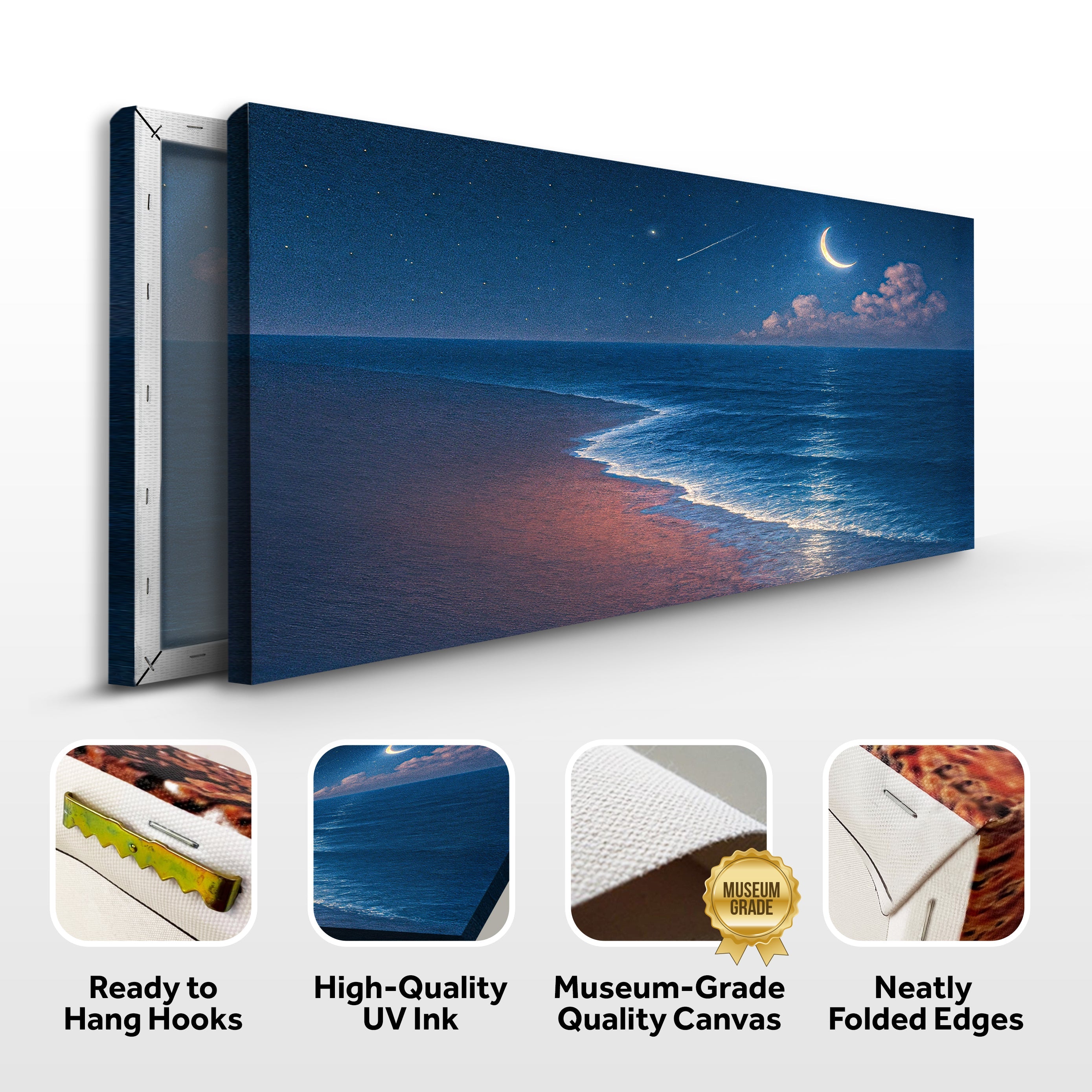 Beach Shoreline Coastal Wall Art V – Ocean Landscape Print for Home Decor