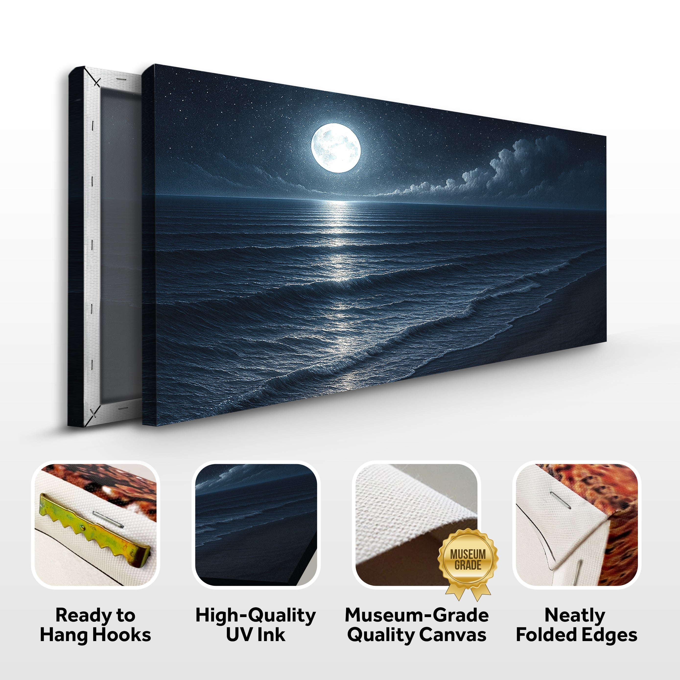 Beach Shoreline Coastal Wall Art – Ocean Landscape Print for Home Decor