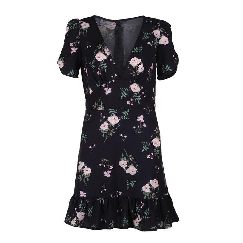 Women's Boho Floral Summer Dress – Flowy Bohemian Sundress