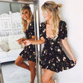 Women's Boho Floral Summer Dress – Flowy Bohemian Sundress