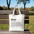 Personalized Mom Definition Canvas Tote Bag, Funny Mothers Day Gift Shopper
