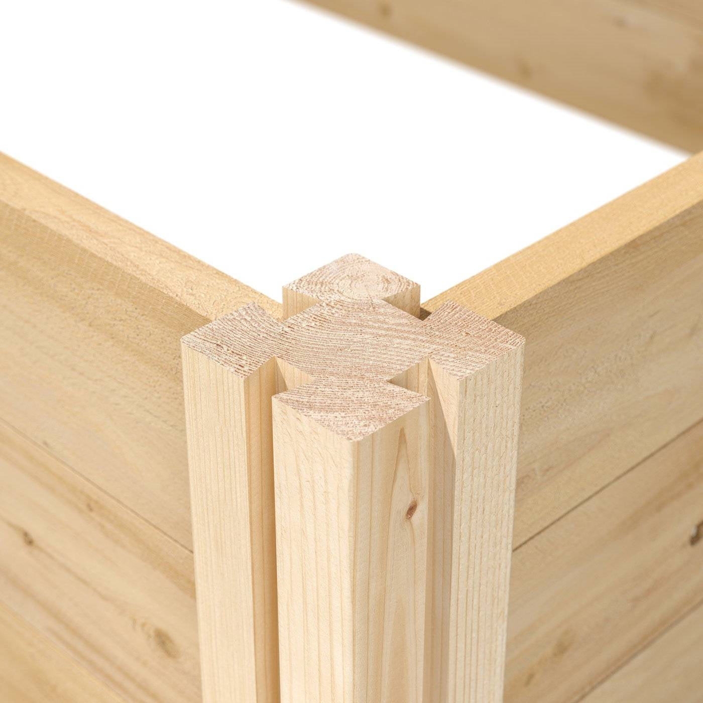 4ft x 4ft Outdoor Cedar Wood Raised Garden Bed Planter Box – Made in USA