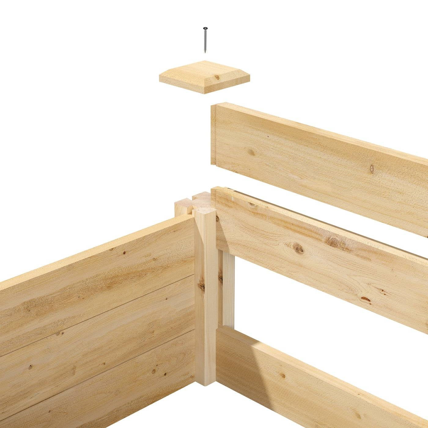4ft x 4ft Outdoor Cedar Wood Raised Garden Bed Planter Box – Made in USA