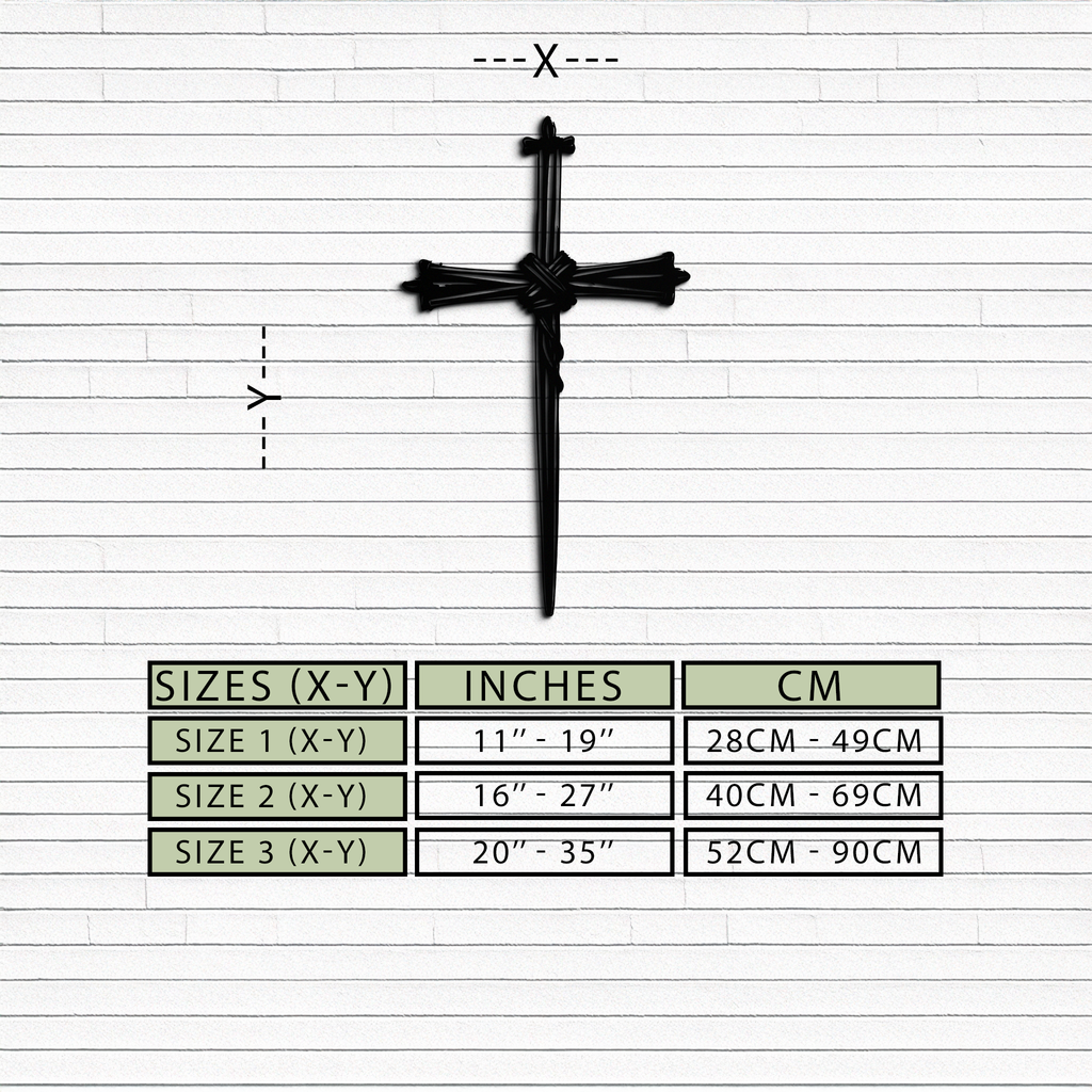 Christian Barbed Wire Cross Metal Wall Art – Rustic Religious Home Decor