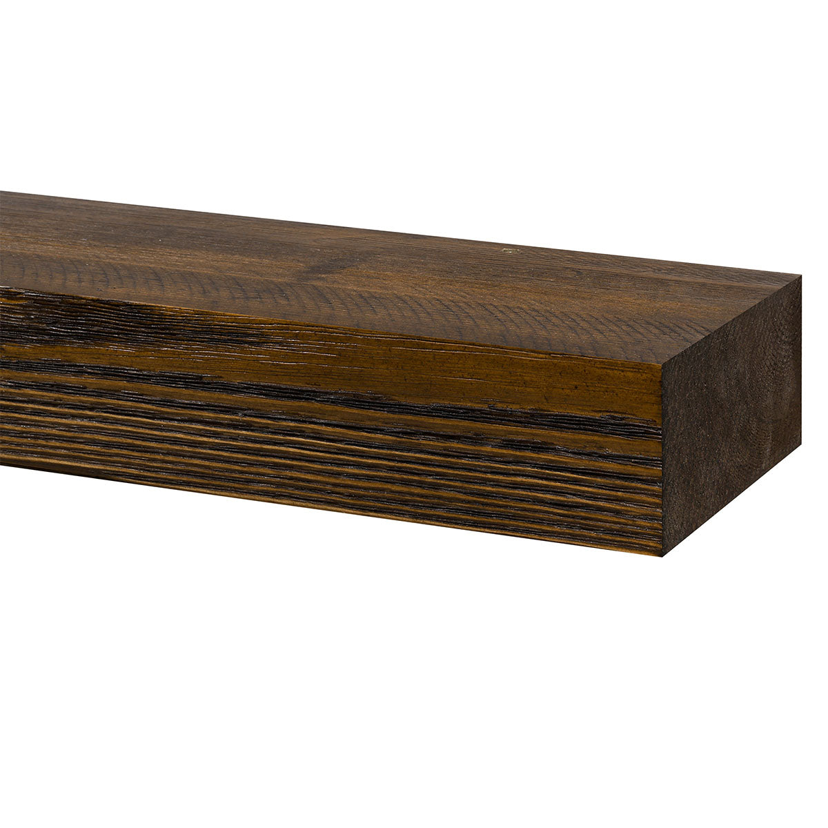 Textured Timber Fireplace Mantel