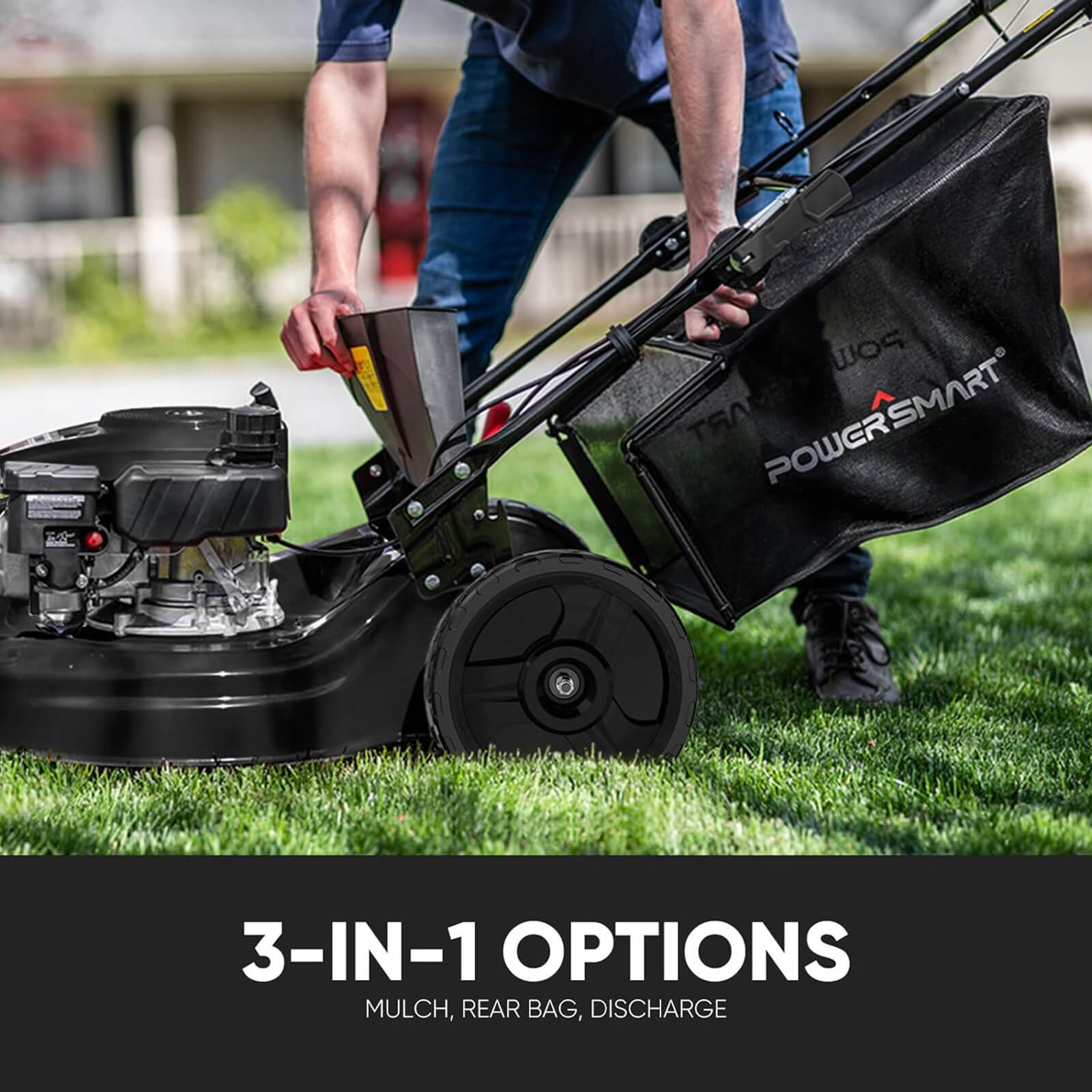 22" 170cc Gas Self-Propelled 3-in-1 Lawn Mower V8622S
