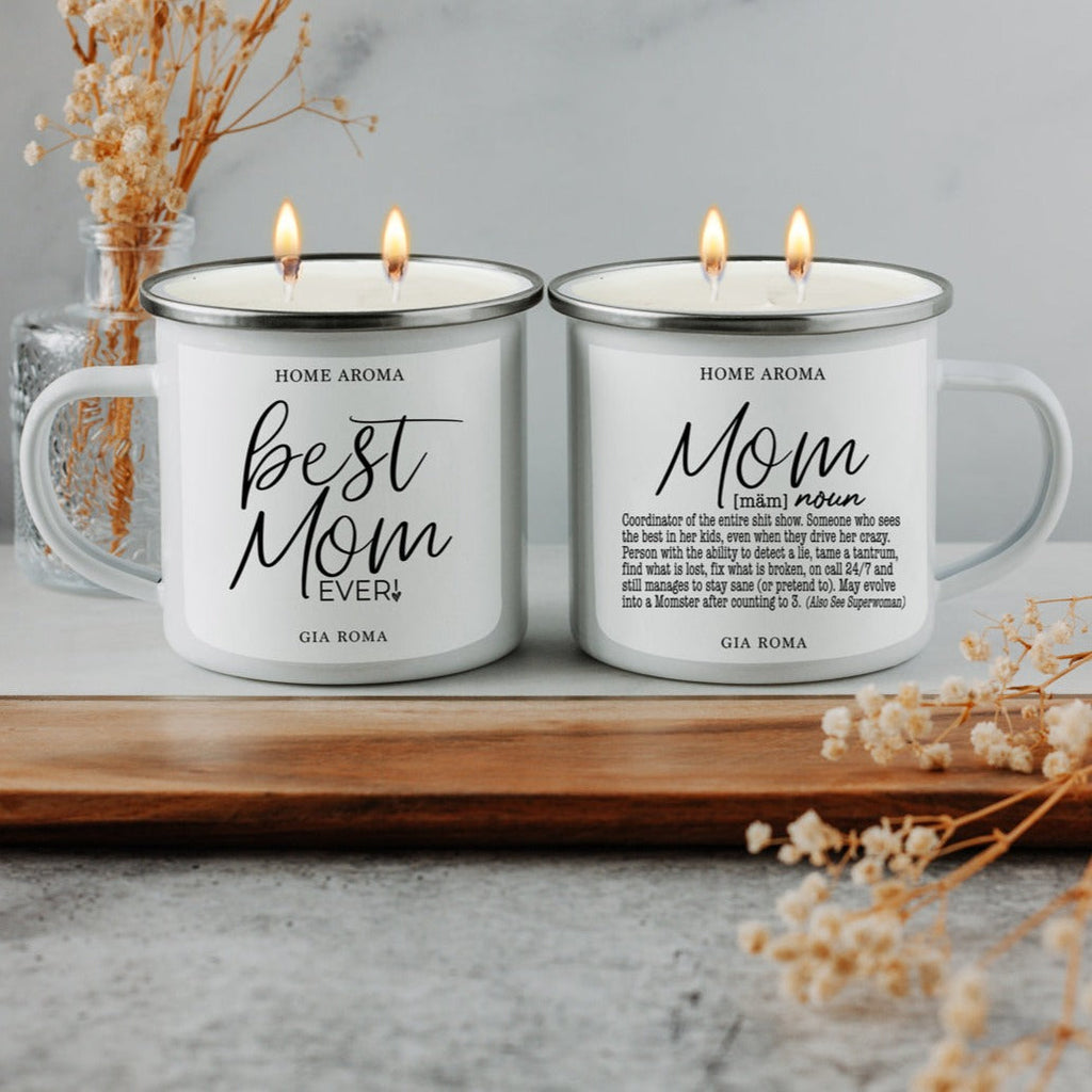 Mothers Day Candle Mug 16oz Reusable Metal Candle Soy Gift