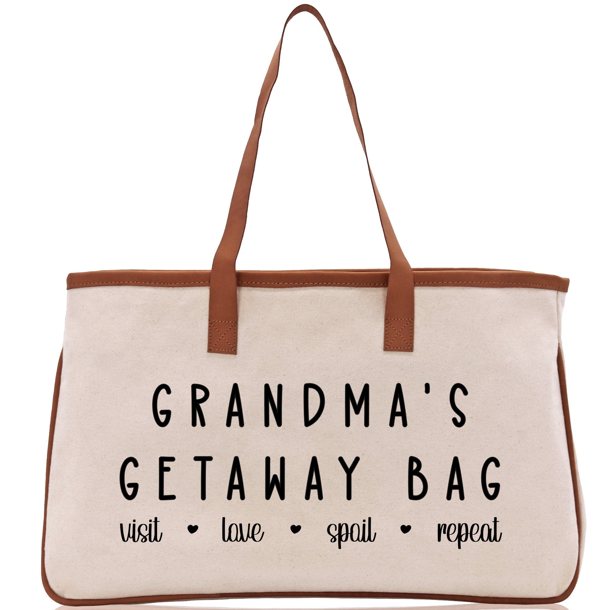 Grandma Tote Bag Grandma's Getaway Bag Grandma Nana Bag Grandma Gift Bag Shopping Bag Mothers Day Gift Live Love Spoil Bag Grandma Beach Bag