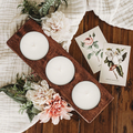 Rustic Farmhouse Candle Centerpiece – Decorative Home Decor Accent