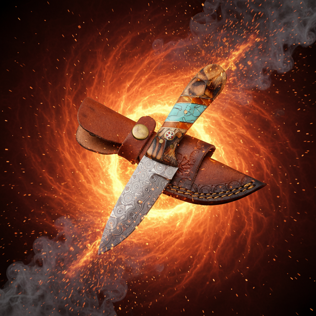 Drop Point Hunter Fire and Embers