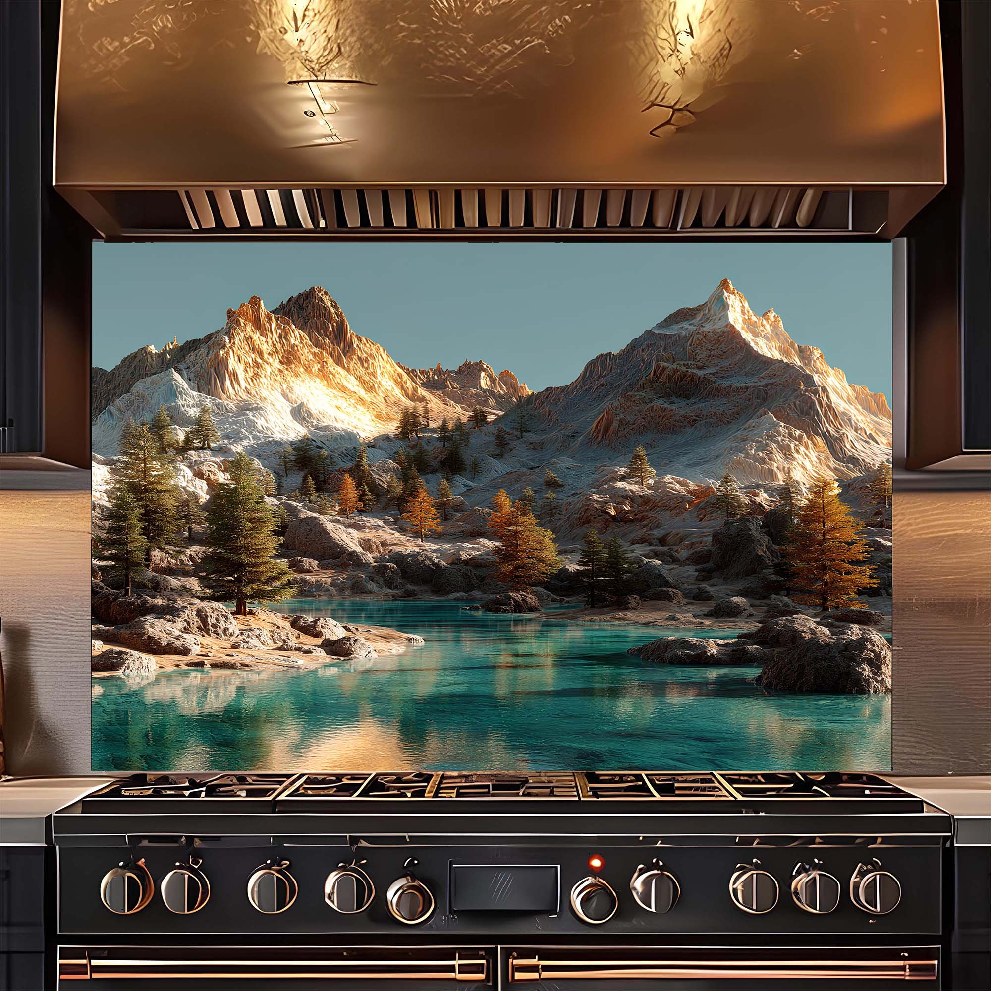 Tempered Glass Backsplash for Kitchen – Alpine Serenity Custom Splashback Glass Panel