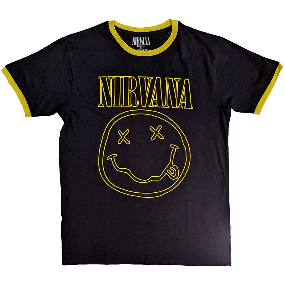 Nirvana Outline Happy Face [T-Shirt]