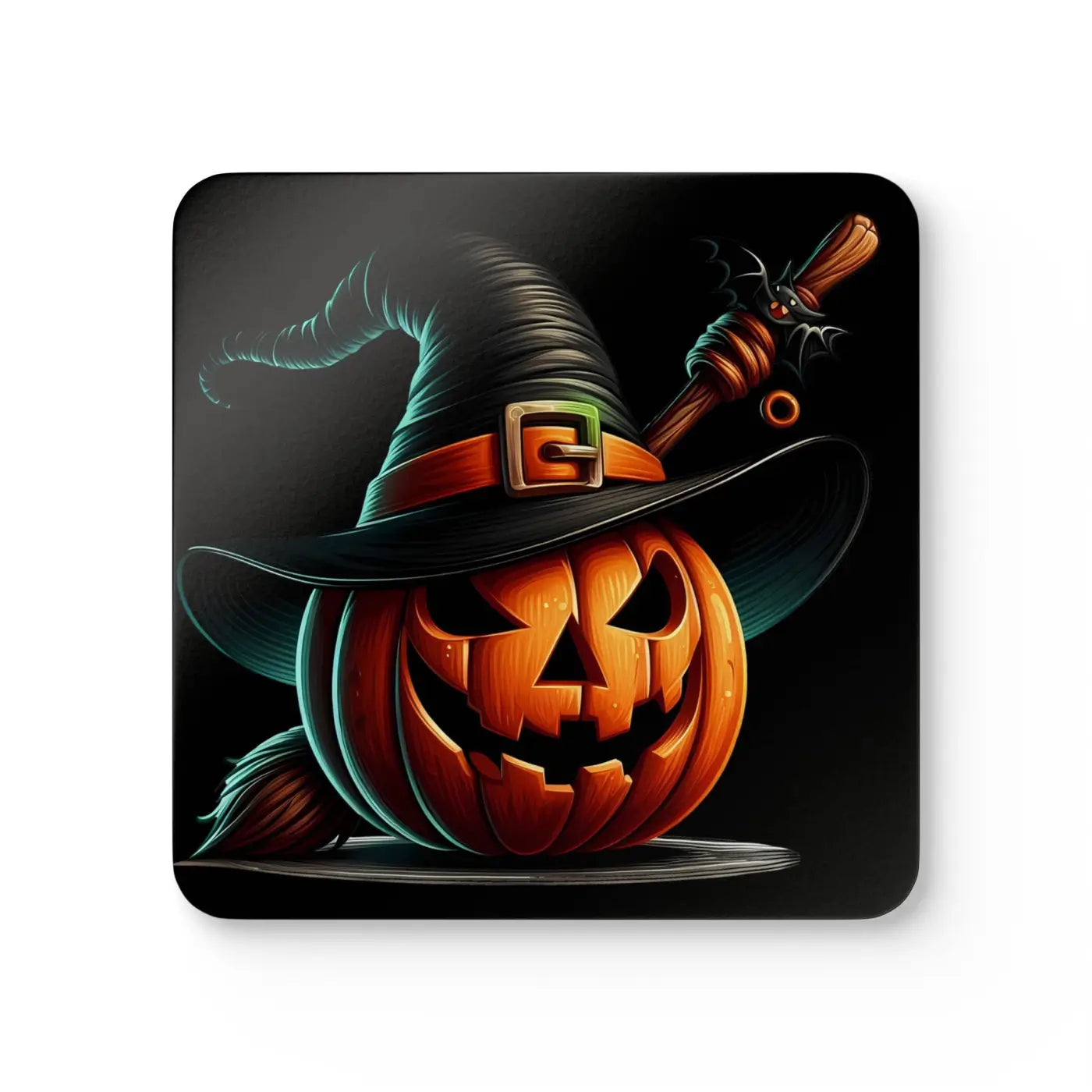 Spooky Jack Corkwood Coaster Set - Halloween Decor - DipaliZ